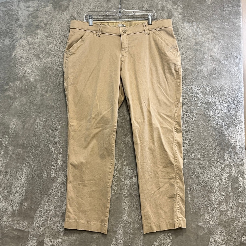 Lee Chino Pants Womens 18W Khaki Sinfully Soft Straight Leg Stretch 4851816 - Picture 1 of 8